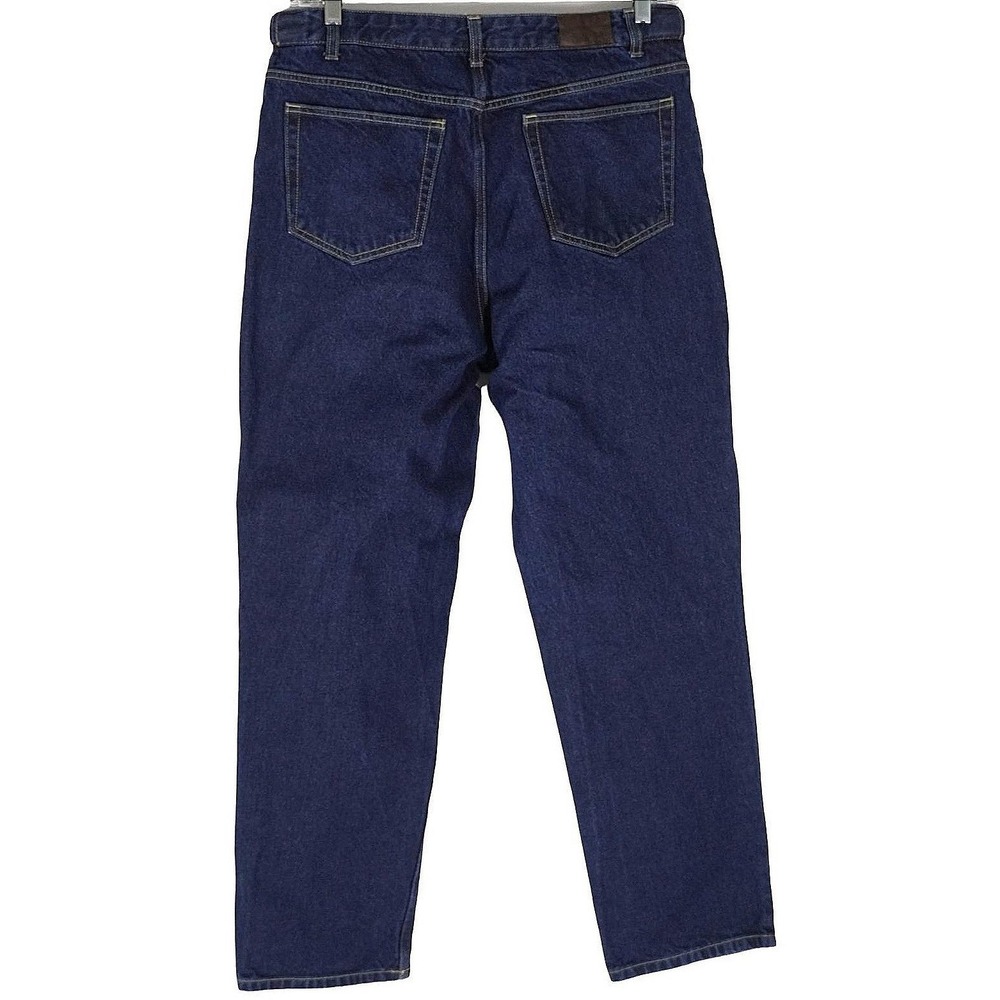 Classic Lands' End High Rise Jeans Women 14‎ Dark Wash Indigo Built-in Flex